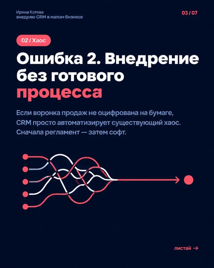 5 ошибок при выборе CRM для малого бизнеса — слайд 3 из 7